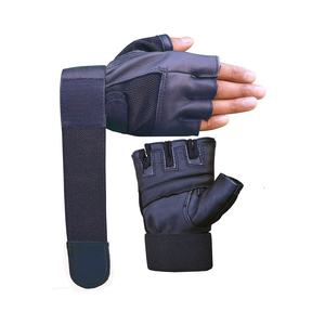 Heavy Duty Leather <b>Weight</b> Lifting <b>Gloves</b> with Long Wrist Support Wraps - Anti-Slip Padded Gym Workout <b>Gloves</b> for Bodybuilding, - Product Image 2