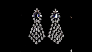 Ensemble de collier en argent S925 avec diamant de laboratoire de créateur, taille brillant rond |   Bijoux de mariage et de fête de luxe certifiés IGI - Product Image 5