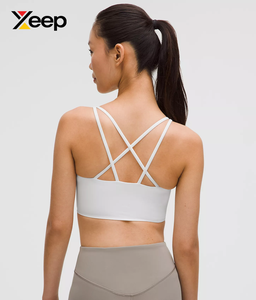 เสื้อชั้นในกีฬาโยคะคุณภาพสูงสำหรับผู้หญิง XEEP รุ่น XC-SB-113 แบบเรียบง่าย ระบายอากาศได้ดี สายปรับได้ แผ่นรองถอดออกได้ รองรับได้ดี - Product Image 2