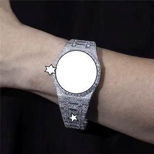 Montre mécanique personnalisée de luxe pour homme, étanche, style hip-hop, avec cadran en verre analogique et moissanite VVS couleur D en acier inoxydable - Product Image 6