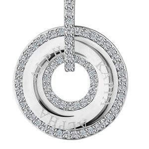 Boucles d'oreilles pendantes en cristal argenté avec un design géométrique double rond, bijoux de mode féminins élégants et scintillants - Product Image 4