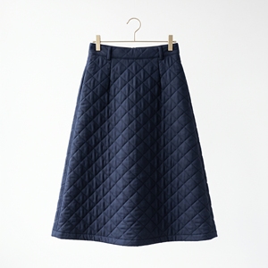 Jupe mi-longue matelassée d'hiver pour femme, chaude et décontractée, jupe rembourrée tendance, OEM ODM, vente en gros, usine, logo personnalisé, faible MOQ - Product Image 4