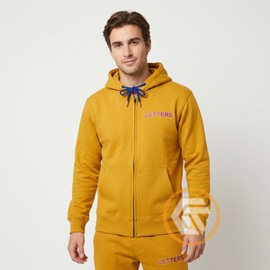 Sudadera con Capucha Personalizada 100% Algodón Felpa, Cierre de Cremallera, Logotipo Bordado en la Parte Delantera, para Hombre, Transpirable y de Secado Rápido - Product Image 4