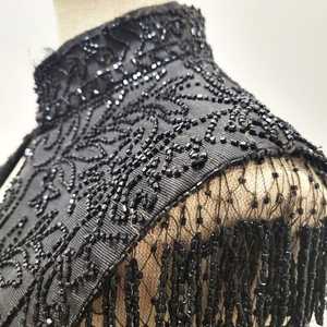 Nuevo Vestido de Noche de Lujo con Apliques de Encaje Dorado, Cristales, Pedrería y Flecos HY1993 - Product Image 6
