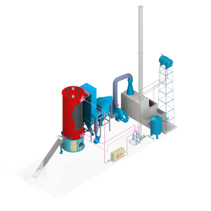 Calentador de Aceite Térmico de Biomasa 18 Millones Kcal/h |   Calentador de Agua Industrial con Tubo de Vapor, Sistema de Control PLC, Alta Presión, 300°C - Product Image 1