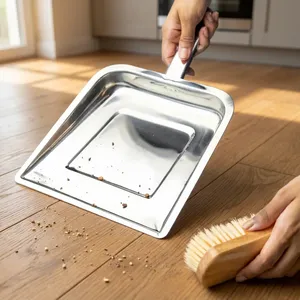 Recogedor de Polvo de Acero Inoxidable, Resistente, Metálico, Manual, para Cocina, Hogar, Oficina, Herramienta de Limpieza y Recolección de Residuos - Product Image 4
