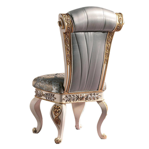 ชุดโต๊ะรับประทานอาหารหรูหราสไตล์บาโรก Royal Prestige พร้อมเก้าอี้หุ้มเบาะลายฉลุสีทอง คอลเลคชั่นเฟอร์นิเจอร์คลาสสิกสไตล์ยุโรป - Product Image 5