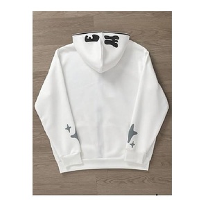Sweat-shirt à capuche zippé blanc pour homme Eternal Wraith, style streetwear, imprimé graphique, coupe classique, en coton, style automne - Product Image 2