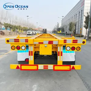 Factory Price Container Carrier Truck Trailer 3 Axle 20 Ft 40 Feet Skeleton Container Chassis Semi Truck Trailers