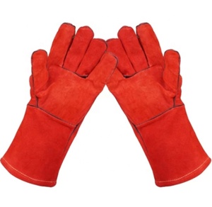 Guantes de Soldadura TIG de Piel de Cabra de Primera Calidad Resistentes al Calor, Forrados de Algodón, Protección Contra Salpicaduras de Metal Fundido, Diseño de Pulgar Completo - Product Image 3