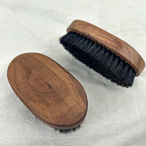 100% Natural Wooden Walnut Wood Shaving <b>Brush</b> for <b>Men</b> Oval Style Beard Care <b>Brush</b> with Boar Bristle Used with <b>Hair</b> <b>Brush</b> - Product Image 2