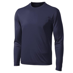 Camiseta de Manga Larga para Hombre, Elegante y Cómoda, Tejido Grueso de Spandex/Poliéster, Estampado Personalizado, Ecológica, para Uso Diario - Product Image 1