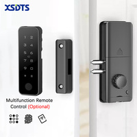 Cerradura Inteligente Invisible YX10 Compatible con Tuya para la Nube, Control por Tarjeta IC y Aplicación, Control Remoto Opcional, Seguridad para Puertas de Vidrio
