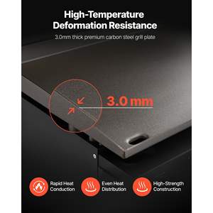 Plancha de Gas de Mesa de 22 Pulgadas y 2 Quemadores, con Tapa de Propano, Orificio de Drenaje de Aceite y Bandeja de Recogida, para Cocinar al Aire Libre, Fiestas, Campamentos y Asados - Product Image 5