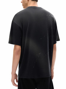 Camiseta Streetwear con Efecto de Salpicaduras de Pintura, Lavado Ácido, Oversize, con Gráficos Urbanos, Estilo Grunge, Premium Vintage - Product Image 6