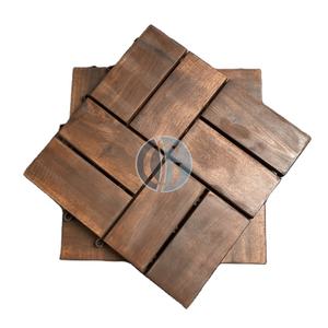 Dalles de terrasse extérieures en bois d'acacia du Vietnam Viet Wood 300x300mm, imperméables, antidérapantes, écologiques, à emboîtement, finition mate, garantie 5 ans - Product Image 1