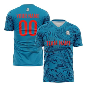 เสื้อฟุตบอลสโมสรใหม่ รุ่นเหย้า/เยือน สำหรับผู้ชาย โลโก้ด้านหน้า ผ้าโพลีเอสเตอร์ 100% แห้งเร็ว คอวี ชุดฟุตบอล - Product Image 1