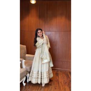 Vestido de dama de honor de trabajo con borde de encaje de secuencia de hilo para ropa de fiesta - Product Image 3