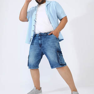 Shorts en jean pour homme, style urbain intemporel, finition délavée vintage, coupe décontractée, tissu respirant, confort par temps chaud, 100% coton, haute qualité - Product Image 2