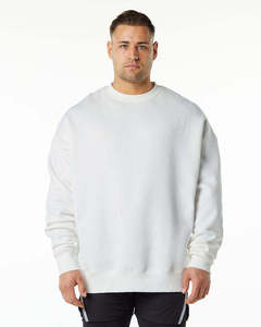 เสื้อสเวตเชิ้ตคอกลมผู้ชายแบบหนา ผ้าฝ้ายพรีเมียม สตรีทแวร์ แบรนด์ส่วนตัว รับผลิตแบบ OEM - Product Image 5