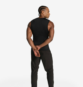 Men's Custom Logo Stretchy Seamless V Neck Seamless <b>Athletic</b> tank Top Ice Silk Sleeveless Breathable Material Shirt Summer Wear - Product Image 5