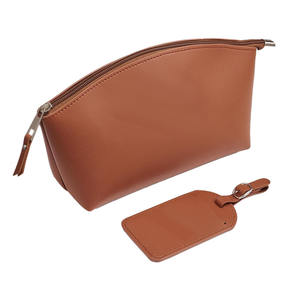 Sac de maquillage portable en cuir PU imperméable, grande taille, tendance, avec poignée souple et fermeture éclair, logo personnalisé, produits les plus vendus - Product Image 3