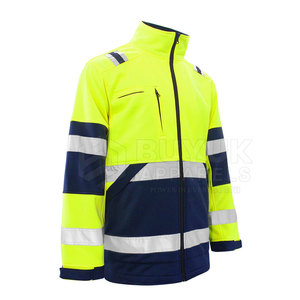 Chaqueta de Seguridad de Alta Visibilidad con Tiras Reflectantes para Construcción en Exteriores, Protección Contra Incendios, Ropa de Trabajo Transpirable e Impermeable - Product Image 3