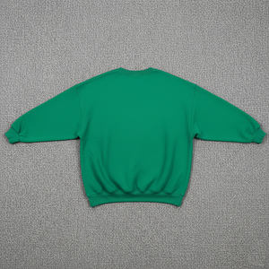 เสื้อสเวตเชิ้ตคอกลมผู้หญิงคุณภาพดีเยี่ยม สีเขียว ผลิตจากผ้าฝ้ายถัก 100% พิมพ์ลายตัวอักษรด้านหน้า เหมาะสำหรับใส่ในฤดูใบไม้ร่วง ทรงปกติสำหรับผู้หญิง - Product Image 2