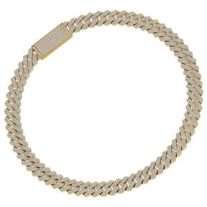 Cadena Cubana con Acabado en Oro Blanco para Hombre, Diamantes Cultivados en Laboratorio de 14K, Joyería Hip Hop, Lujo para Bodas y Compromisos - Product Image 4