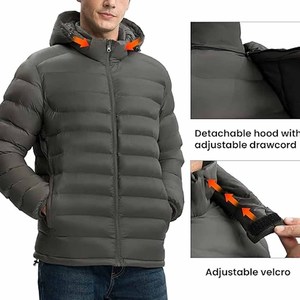 Chaqueta Acolchada de Invierno Extra Grande de Alta Calidad 2025, Chaqueta Unisex Personalizada con Diseño de Parches y Cuello Alto, 100% Nailon, Logotipo Frontal - Product Image 5