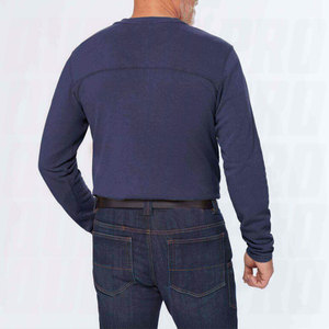 Camiseta Henley Premium de Manga Larga para Hombre, 100% Algodón, con Logotipo Personalizado, Camiseta Lisa Transpirable, Suave, Casual, Ajustada, Duradera - Product Image 6