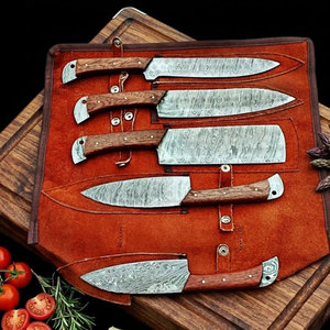 Ensemble de couteaux de cuisine en acier Damas de haute qualité, 5 pièces, design élégant et précis, couteaux de cuisine professionnels, durables et longue durée de vie - Product Image 4