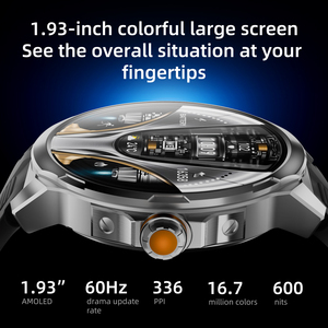 Reloj Inteligente SK50 2025 para Hombre, Pantalla de 1.85 Pulgadas, Batería de 630 mAh, Llamadas por Bluetooth, Oxígeno en Sangre, Monitor de Actividad Física, Resistente al Agua IP67, <span class=keywords><strong>2</strong></span> Correas - Product Image 5