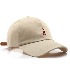 Cotton Baseball Cap Embroidered Sporty Customizable Genuine Leather Strap Buckle Closure Adjustable <b>Dad</b> <b>Hat</b> Unisex - Product Image 2