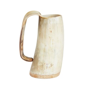 Taza de cuerno natural africano de tendencia y precio competitivo de vidrio, tazas vikingas para beber, taza de cuerno decorativa de estilo europeo de la India - Product Image 1