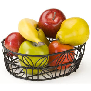 Mini panier à fruits écologique en fil doré, bol moderne en métal avec poignées pour la décoration de la cuisine et de la table à manger, rangement élégant en fer forgé - Product Image 4