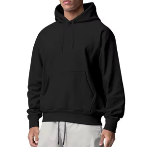 Sudadera con Capucha Extra Grande Rosa para Hombre, de Algodón y Felpa, Diseño Casual con Bolsillos, para Otoño - Product Image 2