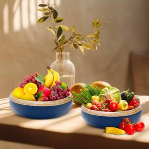 Bol à salade en bambou tressé écologique à prix abordable pour ustensiles de cuisine, bols de service modernes personnalisés OEM/ODM fabriqués au Vietnam - Product Image 3