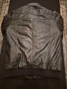 Veste en cuir véritable marron pour homme CHAMP KING avec doublure en fausse fourrure, col rabattable, fermeture éclair - Product Image 4