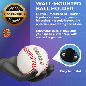 Support mural portable pour petites balles, en résine polie, design sculpté à la main, pour maintenir les balles à gauche et à droite - Product Image 3