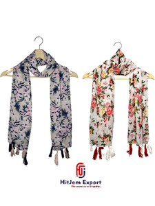 Bufanda Larga de Lujo Personalizada con Estampado, Tela Suave, Bufanda de Moda, Marca Personalizada, Fabricante Textil OEM ODM - Product Image 3
