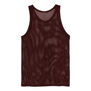 Débardeur unisexe en maille, col rond, sans manches, bleu marine uni, respirant, en polyester, gilet d'été, coupe régulière pour adulte - Product Image 2