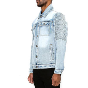 Veste en jean pour homme, vêtements de mode masculine, streetwear, vestes en coton, logo personnalisé, jeans tricotés, veste d'hiver - Product Image 3