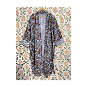 Animal Print Velvet Kimono Robe Warm Boho <b>Cardigan</b>-100% Cotton Quick Dry & Breathable - Product Image 1