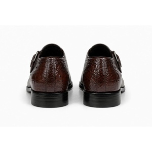 รองเท้าหนังแท้ทำมือทรงหัวแหลมแบบ Monk Strap ป้องกันการเจาะทะลุ กันลื่น พร้อมหัวเข็มขัดคู่ เหมาะสำหรับใส่ทำงานหรือในโอกาสทางการ - Product Image 3