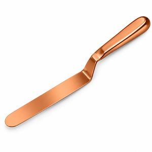 Altomme Instruments Copper Offset Icing Spatula Metal Utensil Lightweight <b>Scrapers</b> <b>for</b> Baking and Food Plating - Product Image 4