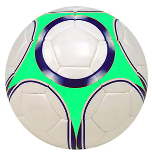 Ballon de football cousu avec des panneaux de conception nouvelle, impression colorée, logo personnalisé, taille personnalisable, respectueux de l'environnement, durable, pour l'intérieur et l'extérieur - Product Image 1