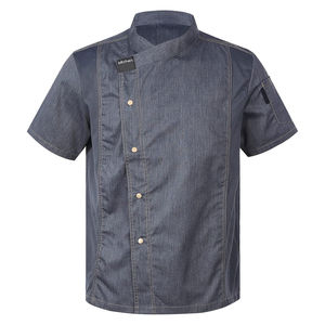 Veste de Chef Élégante pour Restaurant, Chemises de Travail pour Hommes et Femmes, Chemise de Travail à 3 Boutons pour Hommes, Uniformes Masculins, Chemise de Chef - Product Image 1