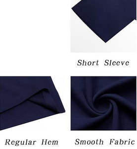 เสื้อยืดผู้ชายสีน้ำเงินล้วน ทรงโอเวอร์ไซส์ ระบายอากาศได้ดี แขนสั้น คุณภาพสูง เหมาะสำหรับเล่นกีฬาในฤดูร้อน ไหล่ตก รับสกรีนโลโก้ - Product Image 5