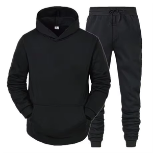 Conjunto Deportivo Personalizado de 2 Piezas para Hombre, Sudadera con Capucha y Pantalones Deportivos Anchos Rectos para Gimnasio, Traje Deportivo Estampado para Correr - Product Image 3